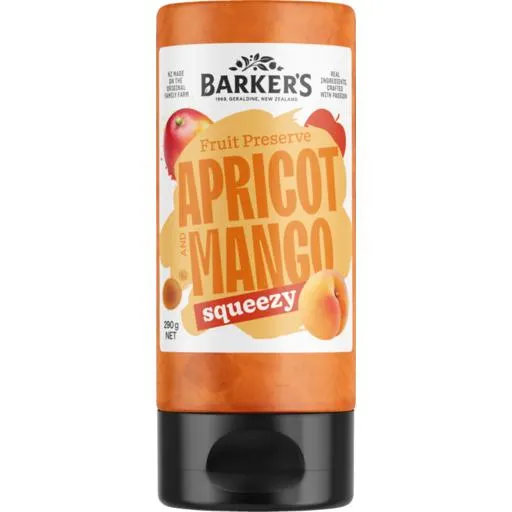 Barkers Squeezy Fruit Preserve Apricot & Mango