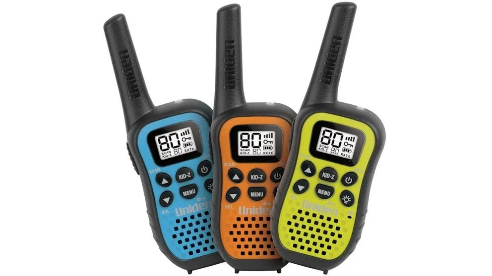 Uniden UH45 Triple Colour Pack UHF CB Handheld Radio with Kid Zone