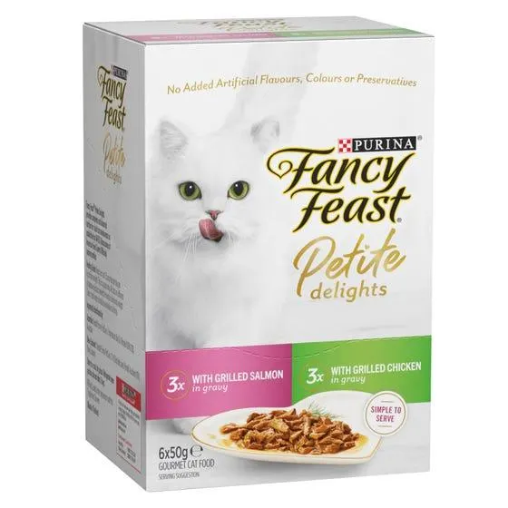 Fancy Feast Petite Delights Salmon Chicken Multipack 6x50g