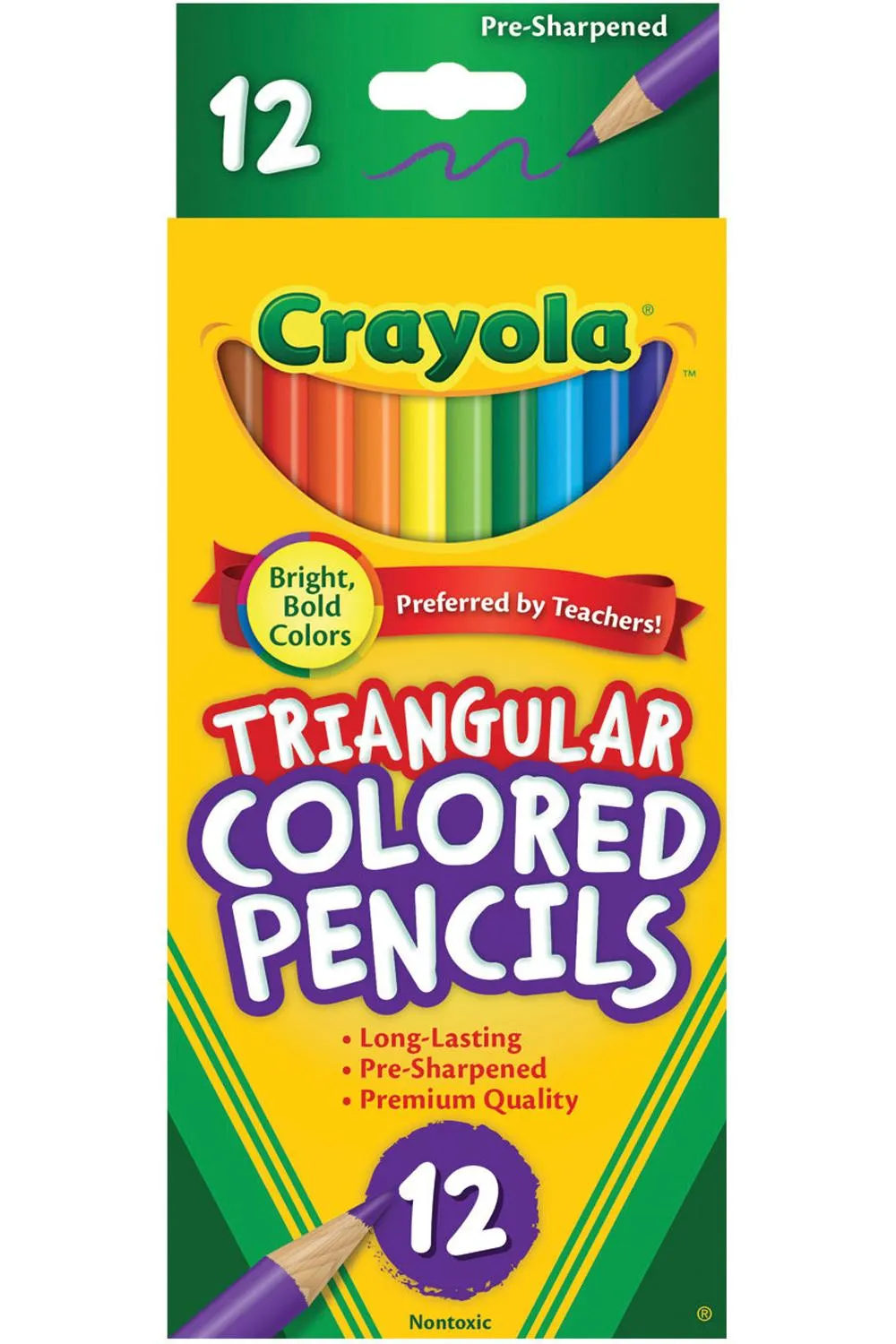 Crayola Triangular Coloured Pencils Pack of 12