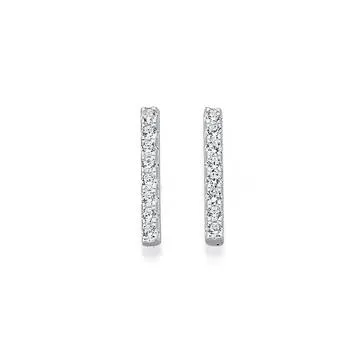 Sterling Silver Cubic Zirconia Bar Studs