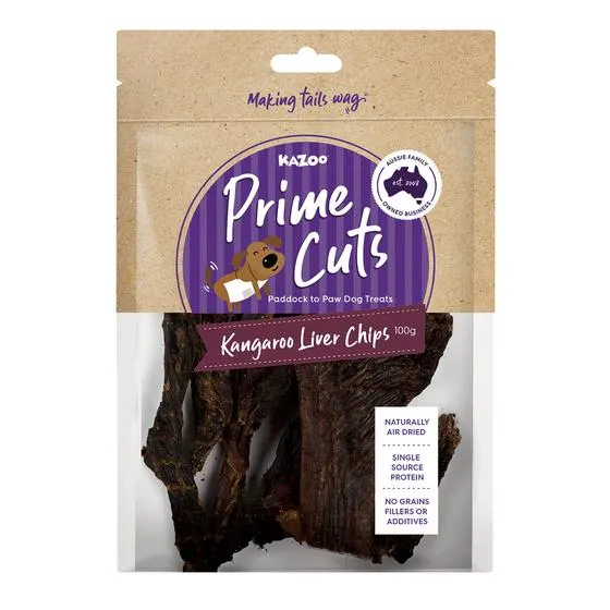 Kazoo Prime Cuts Kangaroo Liver Chips 100g