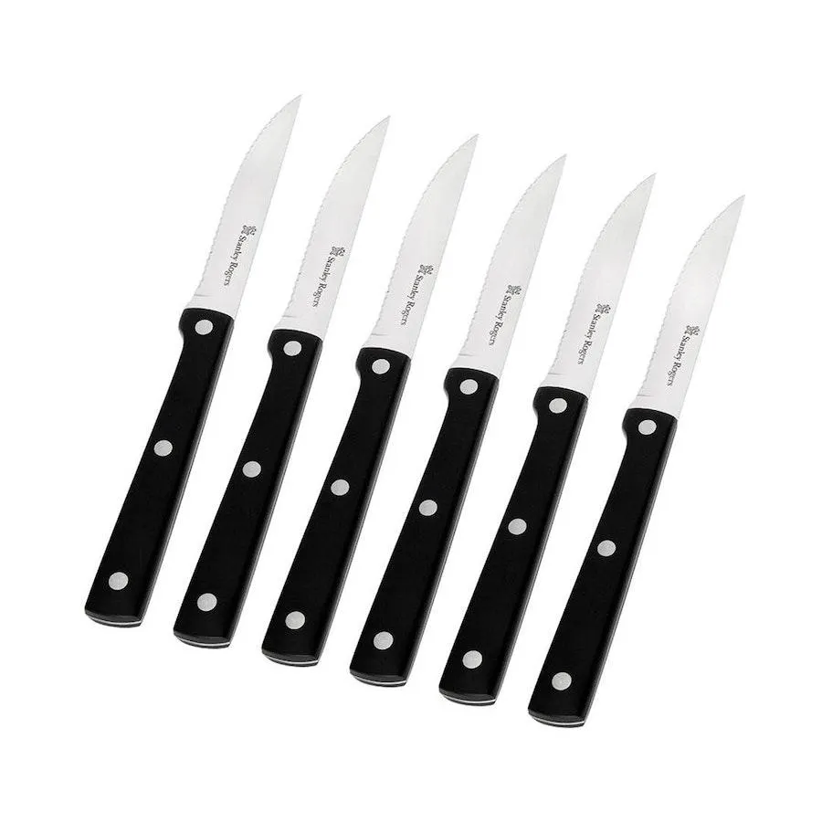 Stanley Rogers Bistro Steak Knives 6 Piece Set Black