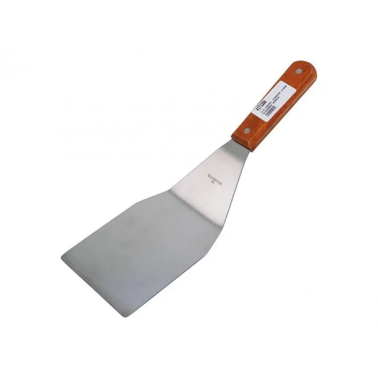 Food Grime Scraper Wooden Handle BBQ Tool 34.5cm