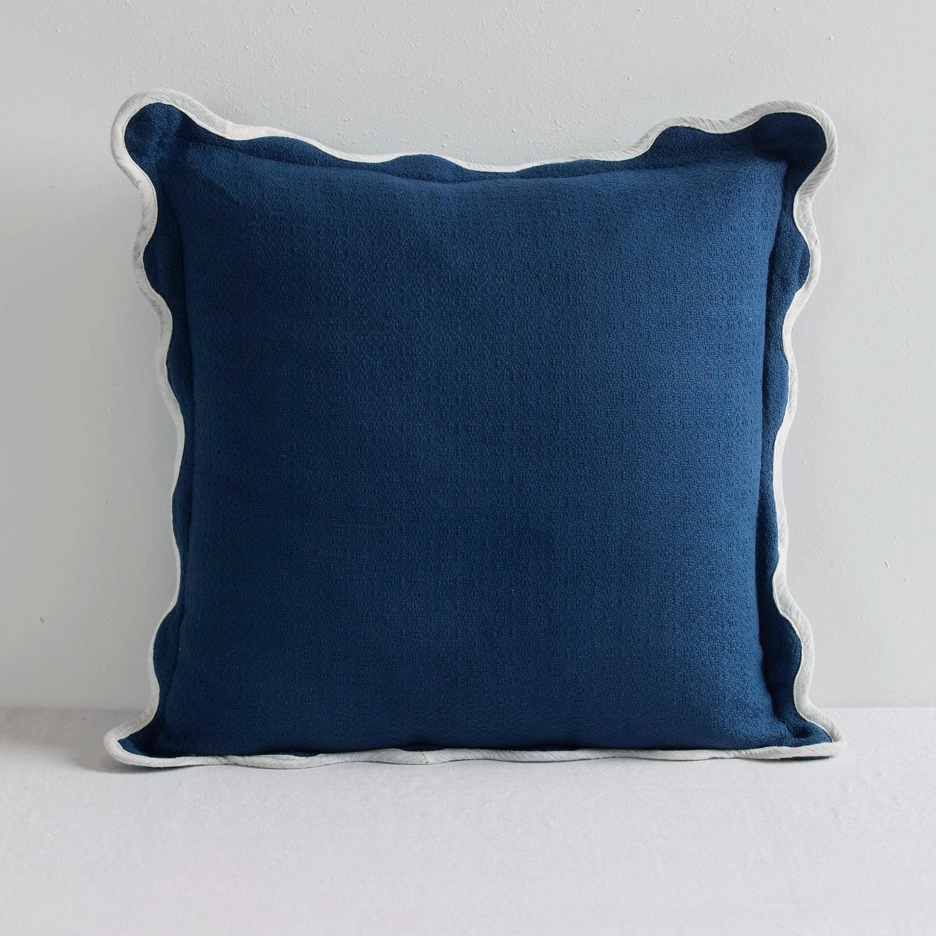 Pearl Cushion - 50x50cm - Deep Blue/White