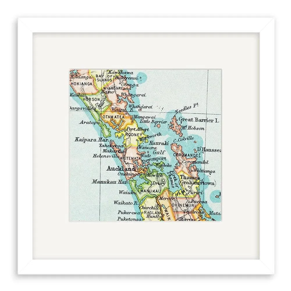 Auckland Vintage Map Print - Second