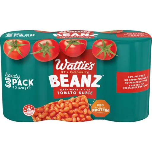 Wattie's Baked Beans In Tomato Sauce 3 Pack