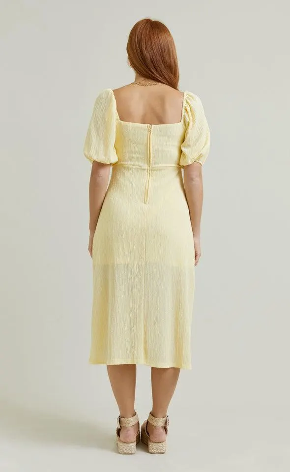 Crinkle Knit Midi Dress