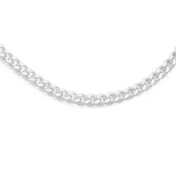 Sterling Silver 60cm Diamond Cut Curb Chain