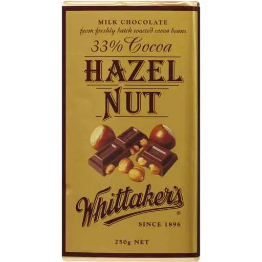 Whittaker's Chocolate Block Roasted Whole Hazelnut