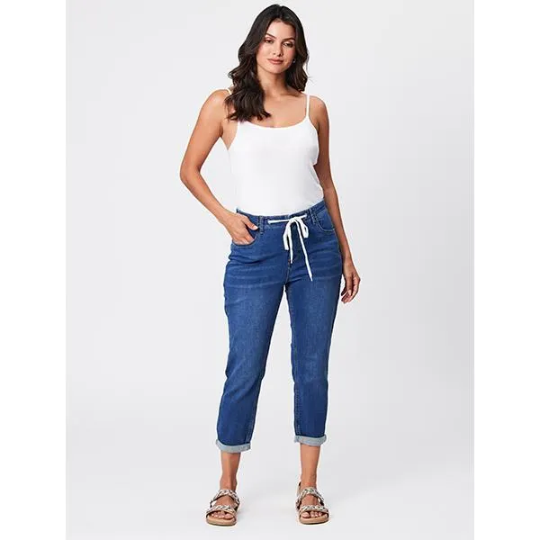 Knit Denim 7/8 Jean Indigo