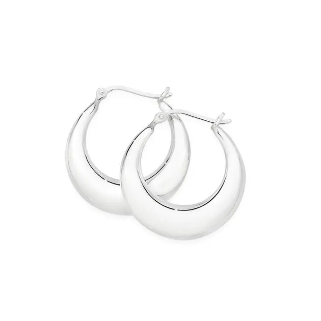 Silver 26mm Polished Creole Earrings