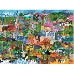 Crocodile Creek Puzzle World Collage (1000pc)