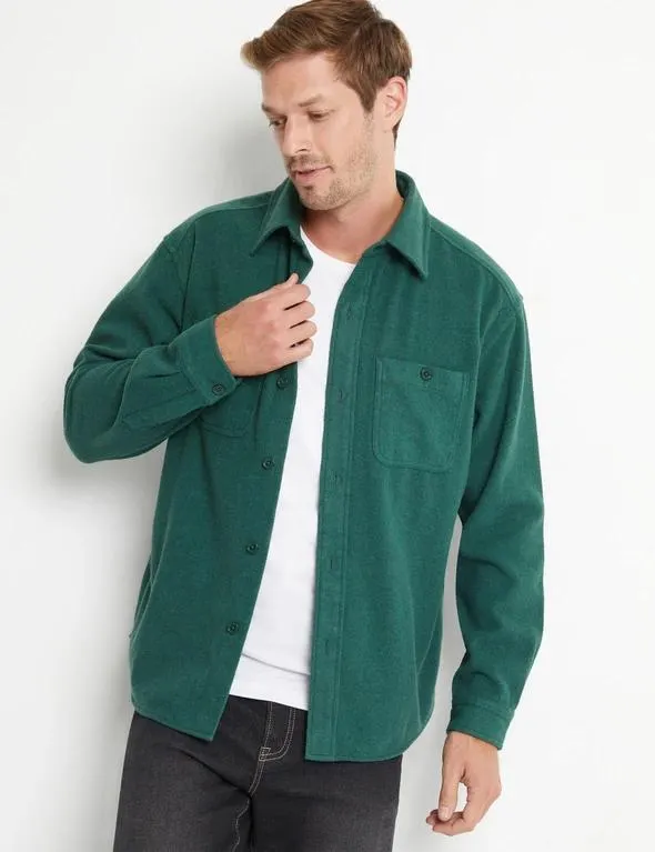Rivers Long Sleeve Brushed Twill Flannel Shirt