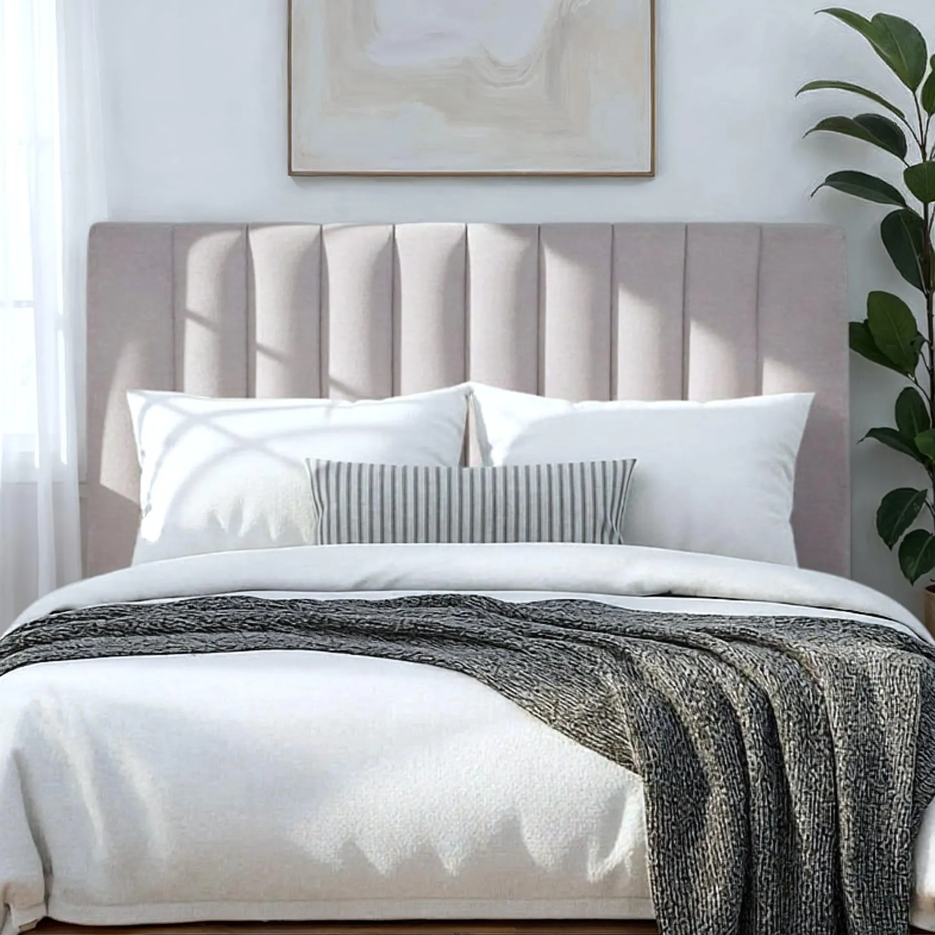 Benson Double/Queen Headboard, Light Grey