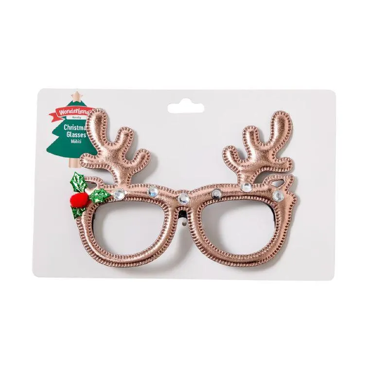 Wonderland Novelty Christmas Glasses Assorted