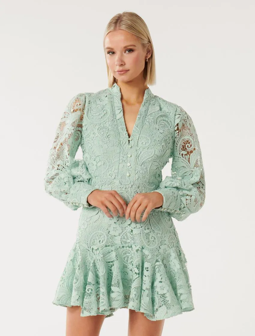Iris Lace Mini Dress