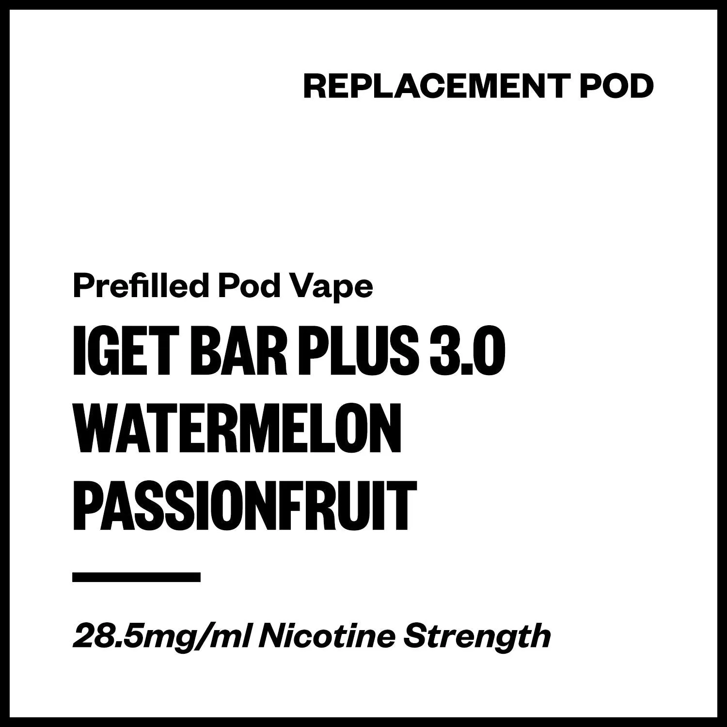 IGET Bar Plus 3.0 - Watermelon Passionfruit (Replacement Pod)