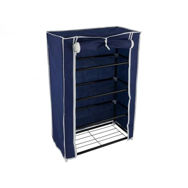 Portable Clothes Rack Shelving Unit - 87cm High - Blue