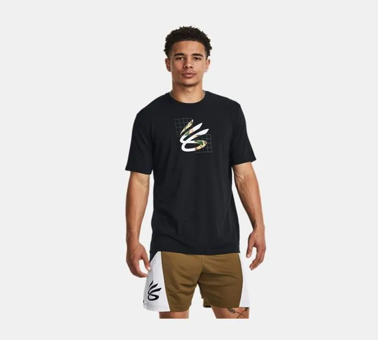Under Armour® Mens Curry Camp Short Sleeve Tee Black/White