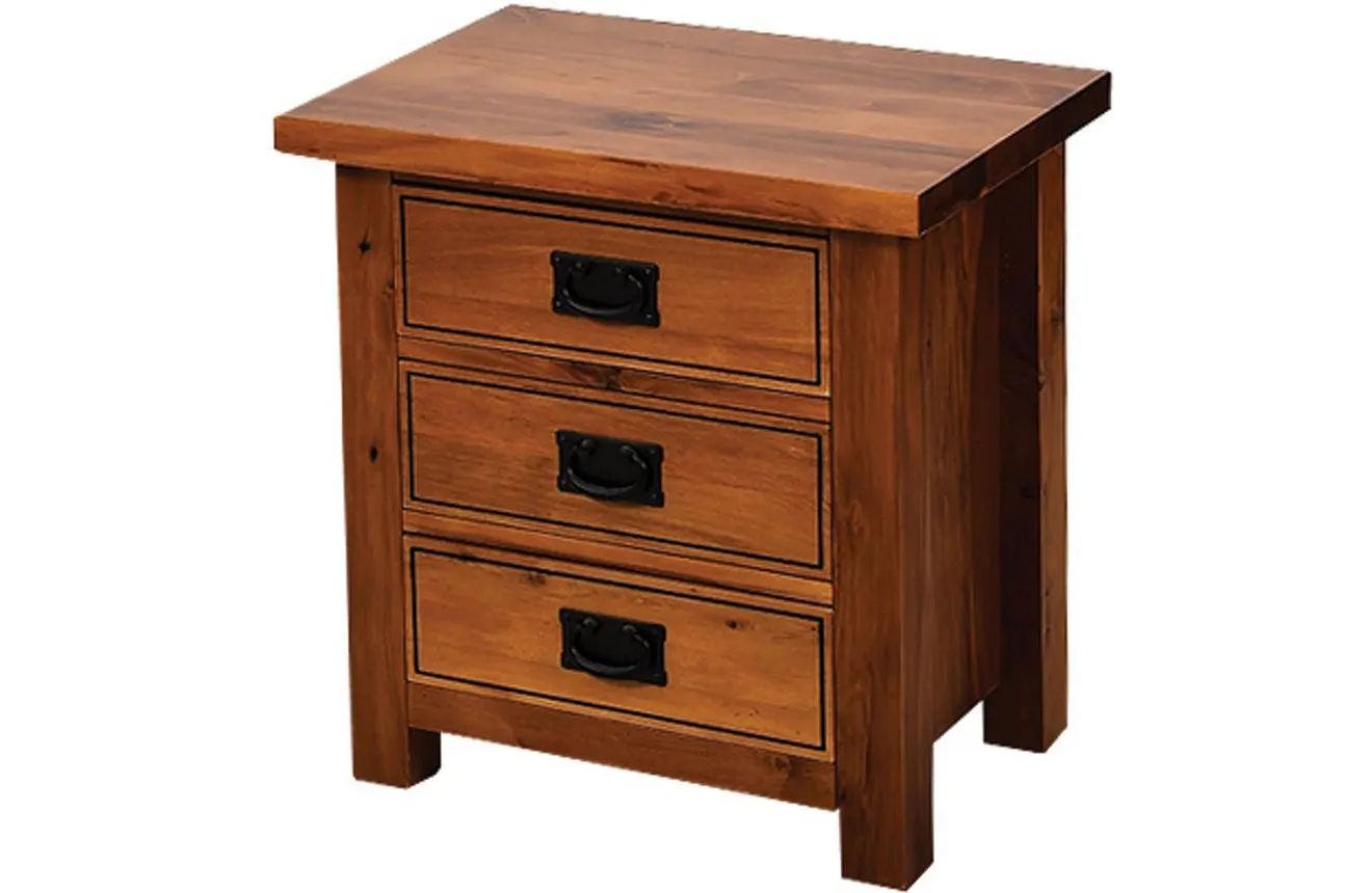 Merivale 3 Drawer Bedside - Matte