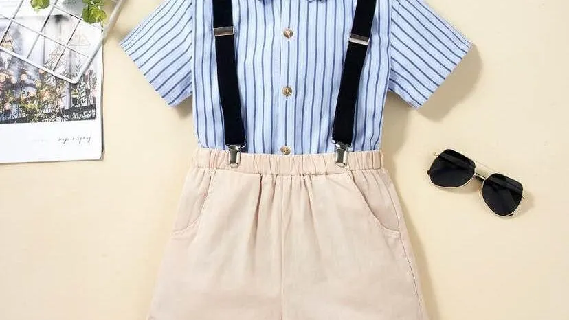 2pcs Short-sleeve Shirt and Pants set