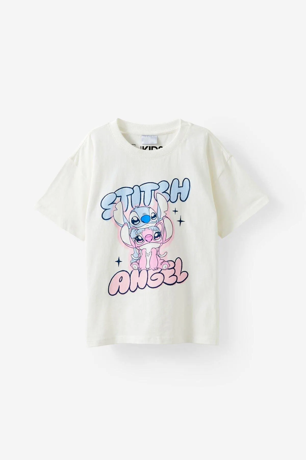 Stitch & Angel Drop Shoulder Short Sleeve Tee