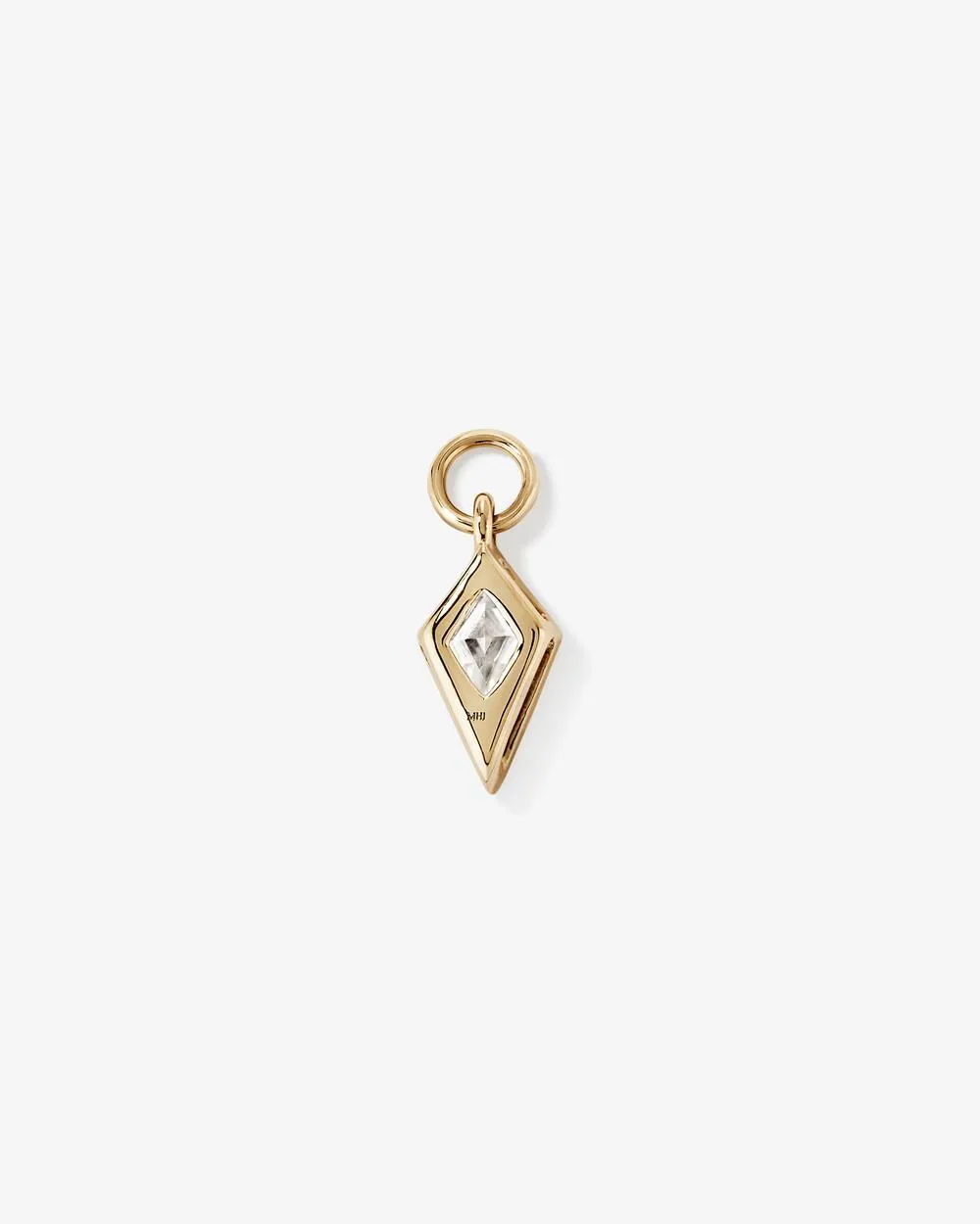 Kite Cut Earring Charm with 0.33 Carat TW of Laboratory-Grown Diamond in 10kt Yellow Gold