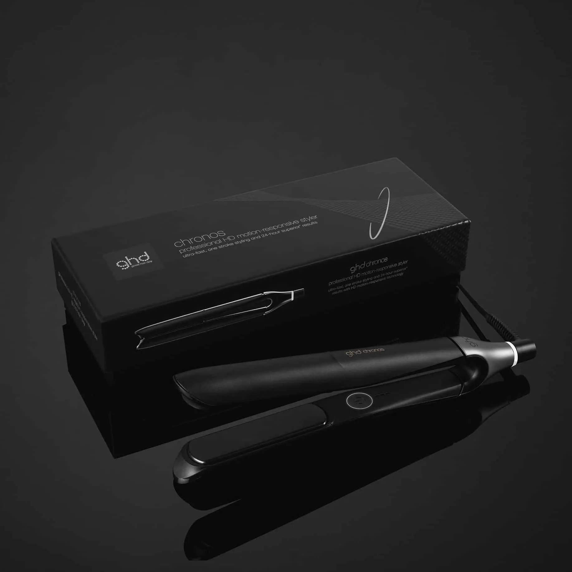 NEW GHD CHRONOS HAIR STRAIGHTENER IN BLACK