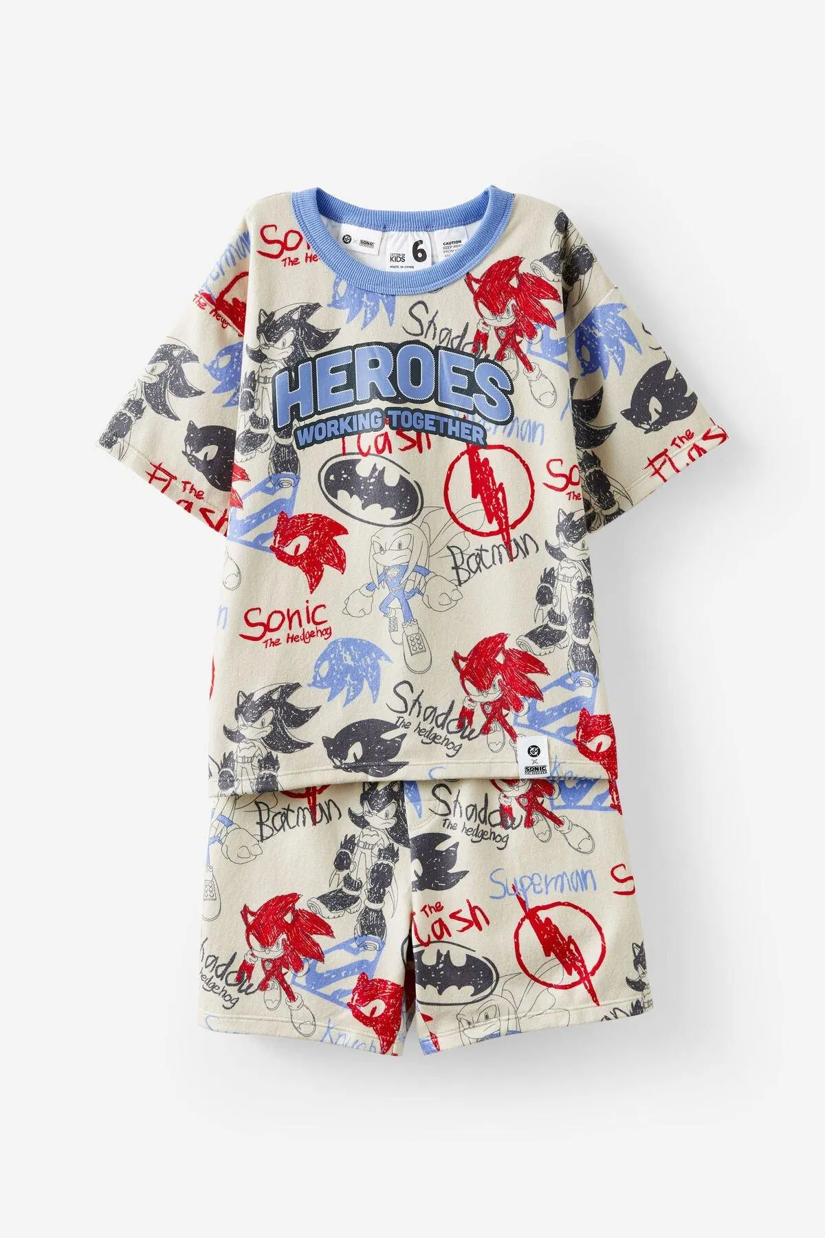 Sonic x DC Comics Short Sleeve Pyjama Set