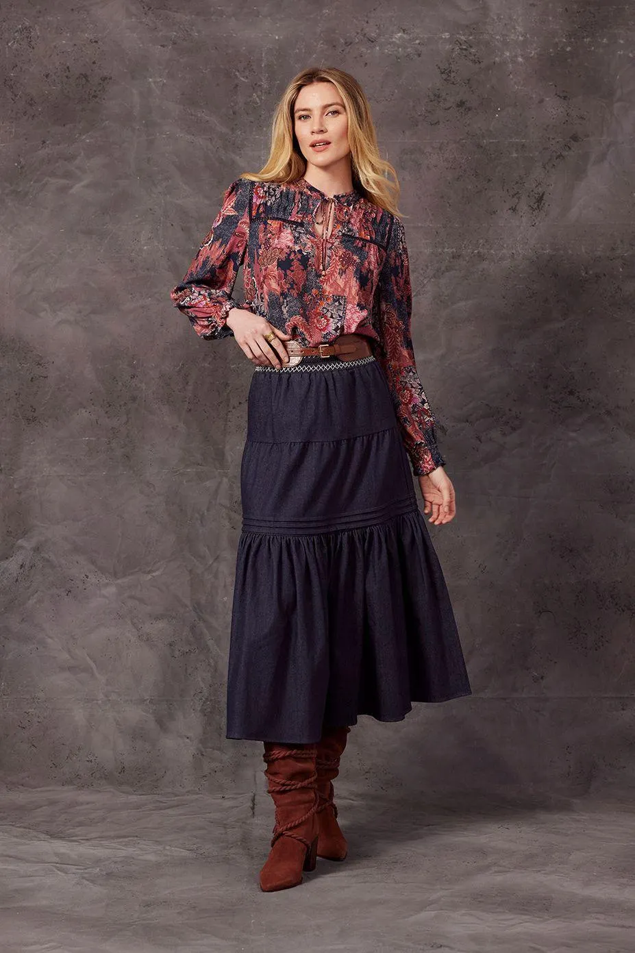 Elsa Blouse | Cranberry Multi