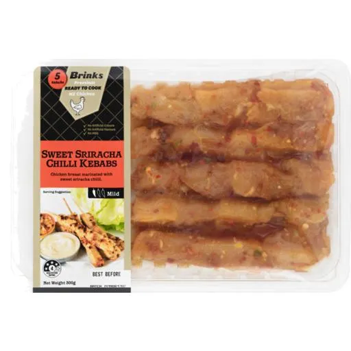 Brinks Chicken Kebabs Sweet Chilli 5 Pack