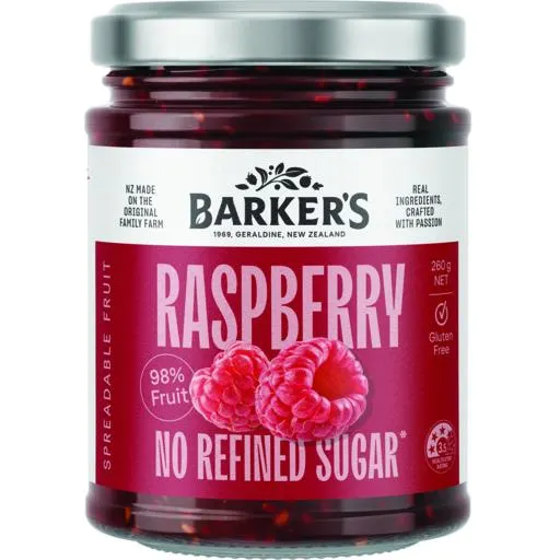 Barkers Spreadable Fruit Raspberry No Refined Sugar