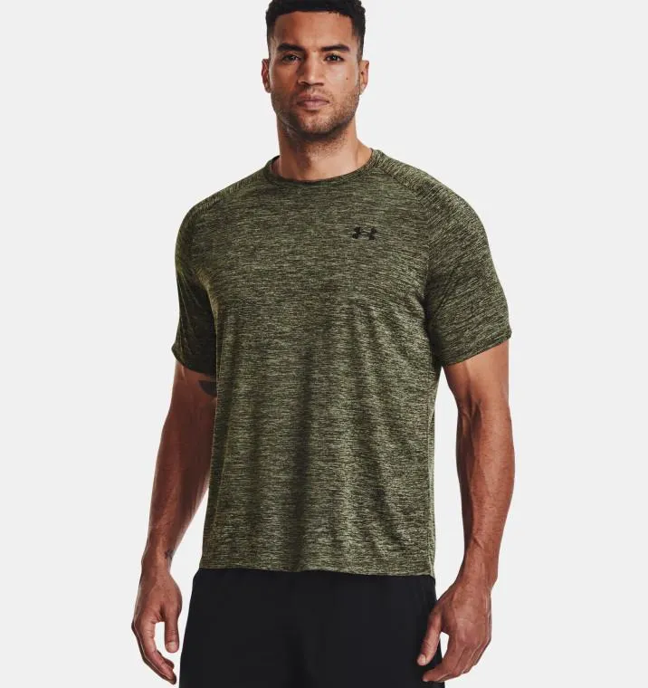 Under Armour® Mens Tech Short Sleeve Tee 2.0 Marine OD Green/Black