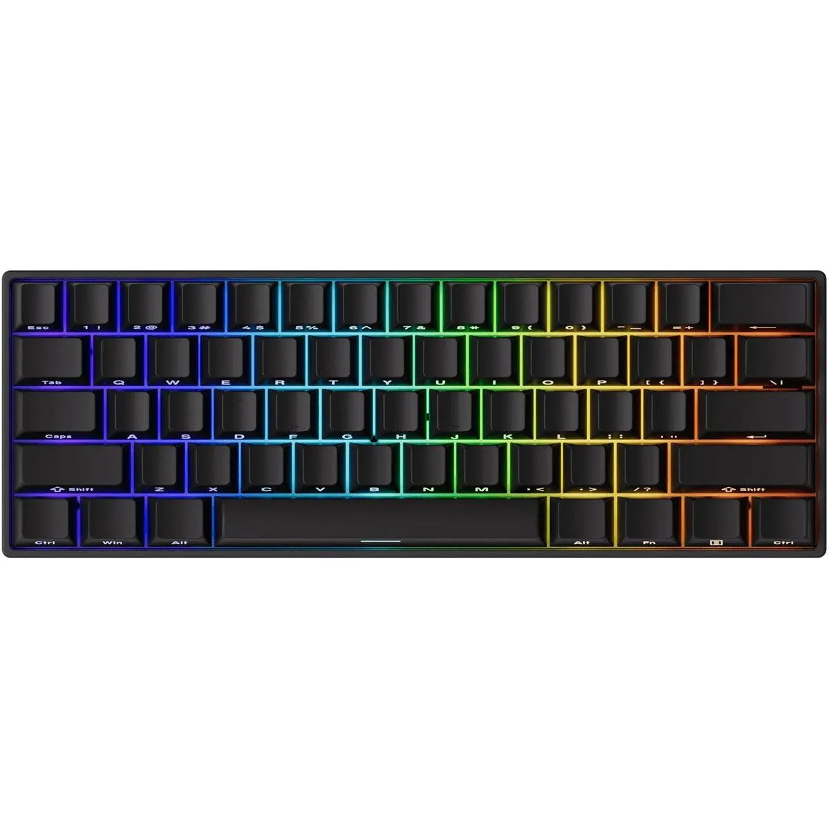 Akko Monsgeek Fun60 Pro 60% Wired Hall-Effect Gaming Keyboard Black - Glare Magnetic Switch