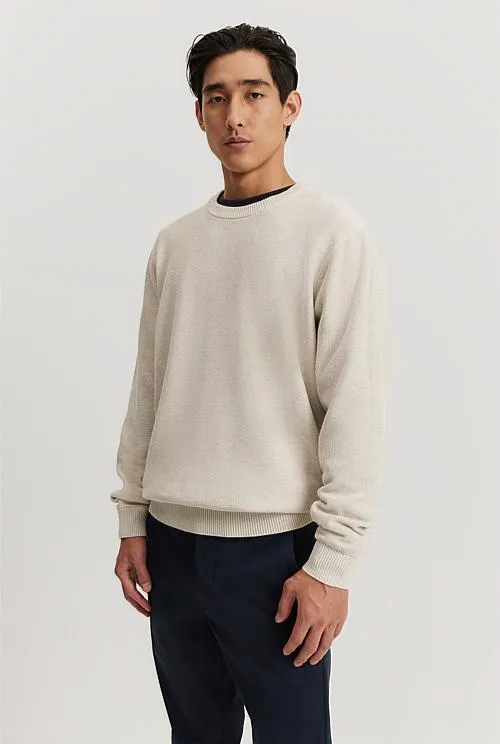 Australian Cotton Textured Crew Knit