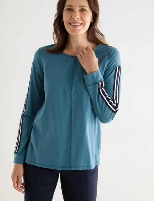 Line 7 Long Sleeve Soho Top, Dark Green