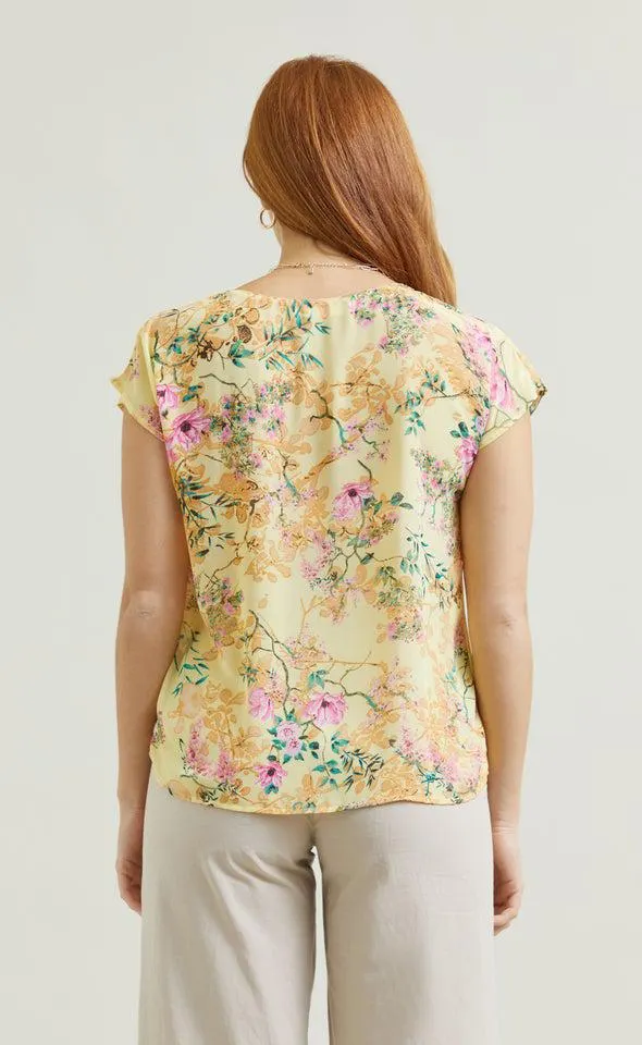 Chiffon Scoop Neck Top