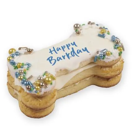 Kazoo Barneys Barkery Dog Birthday Bone Cake Blue