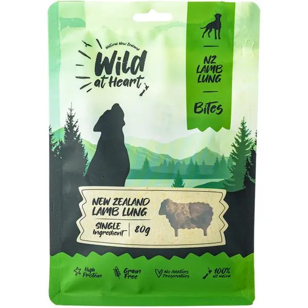 Air Dried Lamb Lung Bites Dog Treats