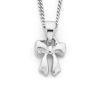 Sterling Silver Mini Bow Pendant