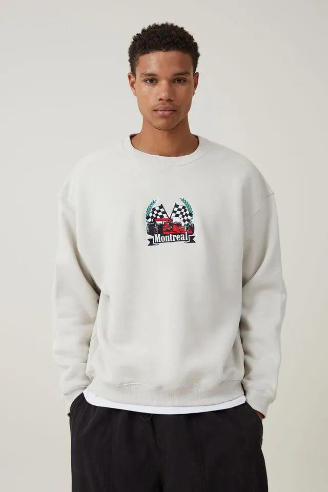 Box Fit Graphic Crew Sweater