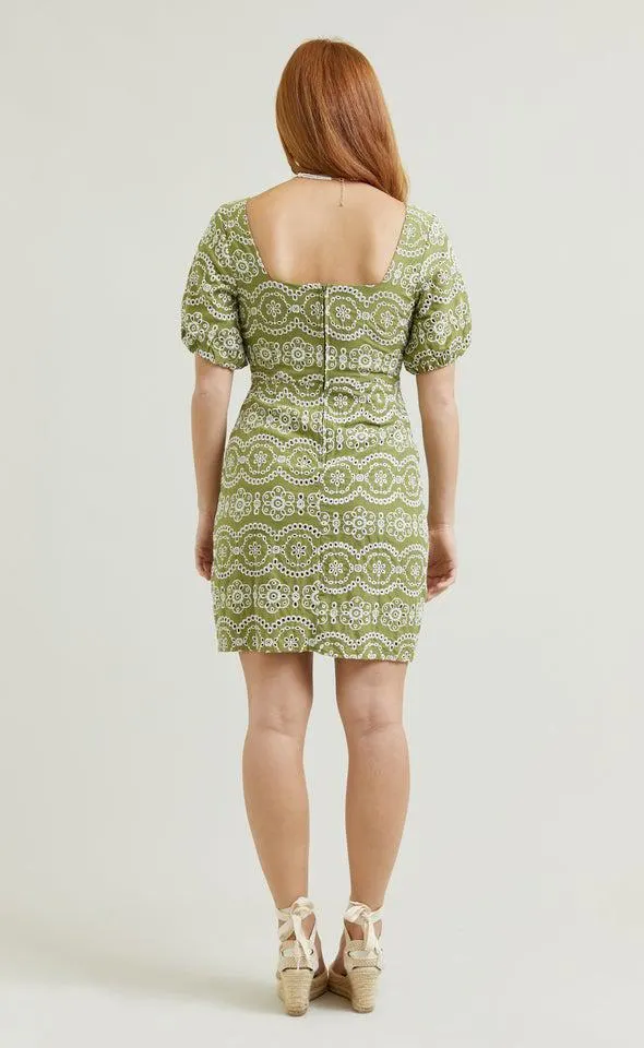 Broderie Mini Dress
