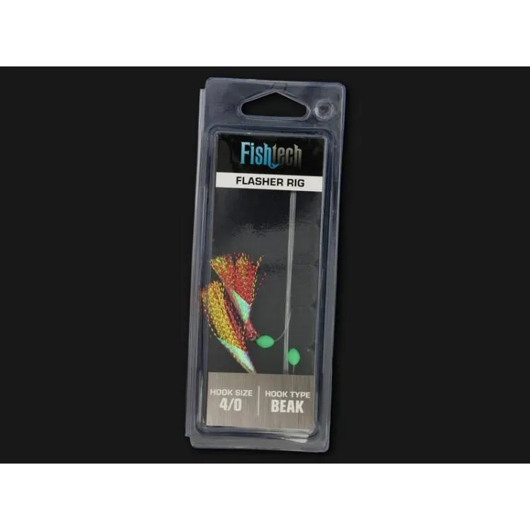 Beak Hook Flasher Rig Size 4/0 - 2 Fish Hooks - FISHTECH