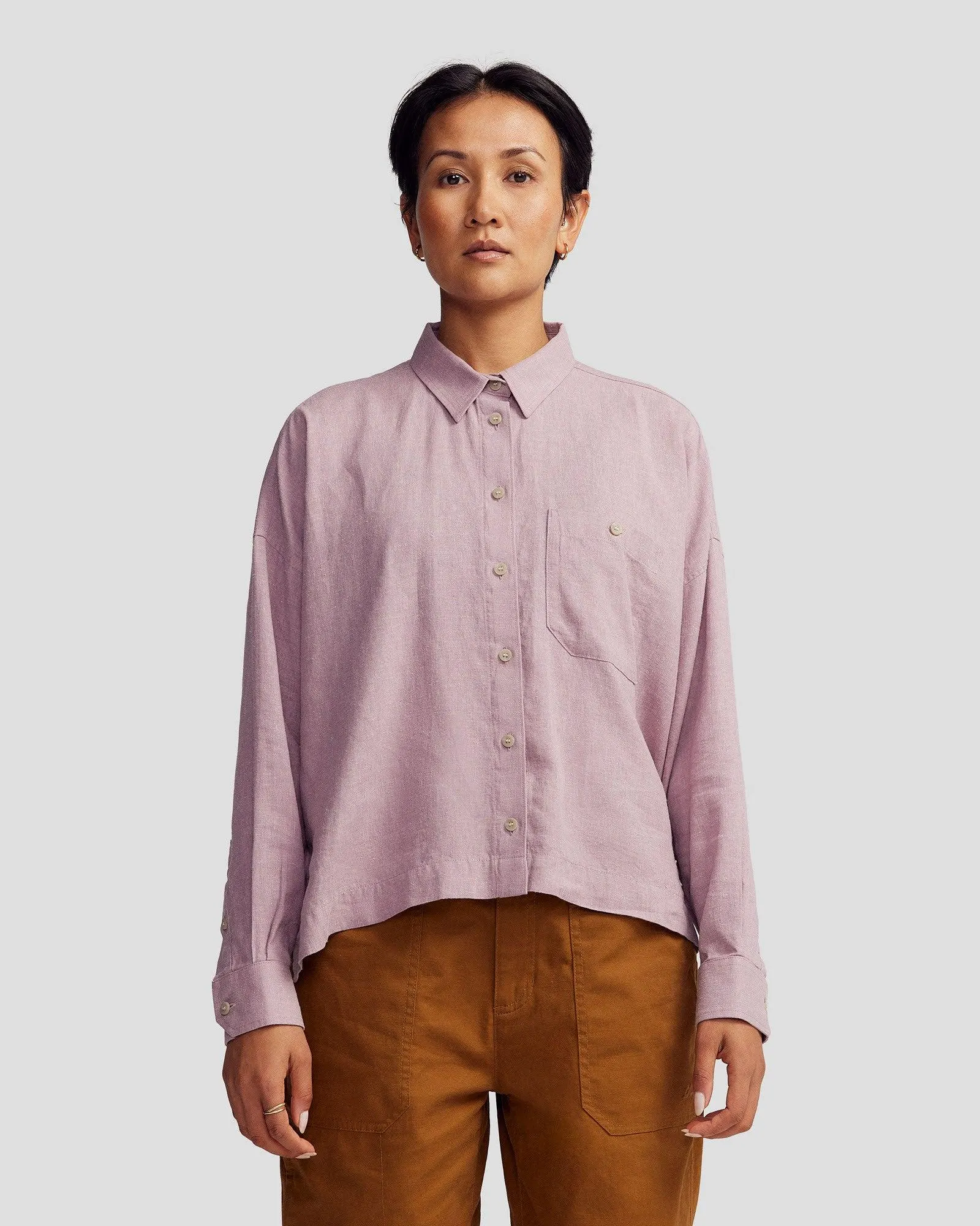 Women’s Weekend Natural Long Sleeve Shirt - Thistle Chambray