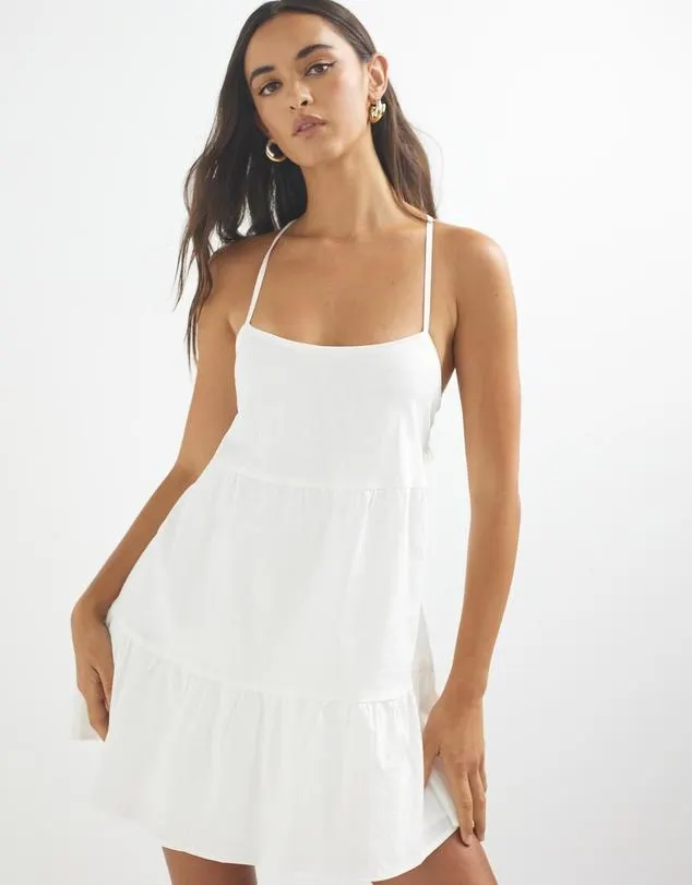 Wild Side Tiered Woven Mini Dress