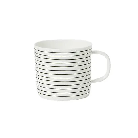 Striped porcelain cup olive