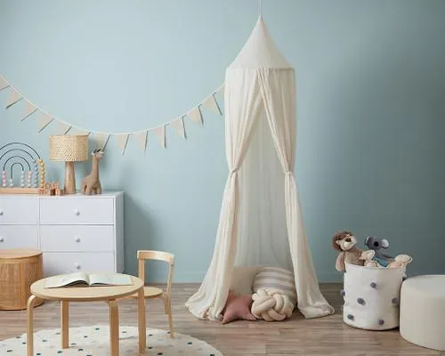 Mocka Linen Look Canopy - Oatmeal