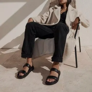 River Woman's Leather Slides