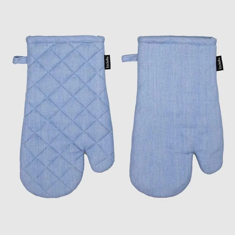 Just Home Hayden Oven Mitt French Blue PK2